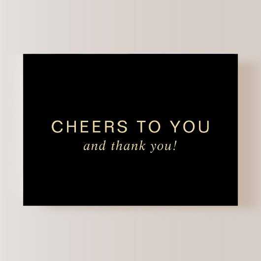 Elegant 50th Birthday Black Gold Bedankkaart