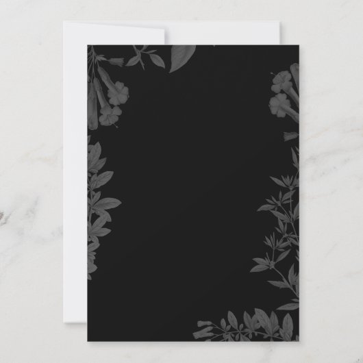 Elegant 50th Birthday Black Gold Botanical Custom Kaart (Achterkant)