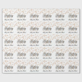 Elegant 50th Birthday Copper Foil Glitter Lights Cadeaupapier (Vlak)