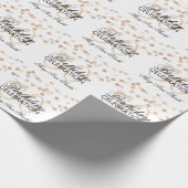 Elegant 50th Birthday Copper Foil Glitter Lights Cadeaupapier (Hoek)