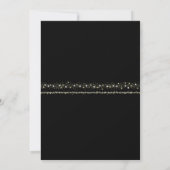 Elegant 50th Birthday Invitation Black and Gold Kaart (Achterkant)
