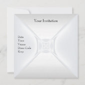 Elegant 50th Birthday Invite Pearl White Kaart (Achterkant)