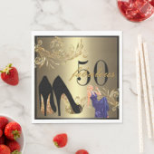 Elegant 50th Birthday Jubileum Paper Servet (Insitu)