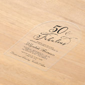 Elegant 50th Birthday Party Acryl Uitnodigingen (Laagn)