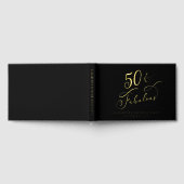 Elegant 50th Birthday Party Black Gold Gastenboek (Volledig)
