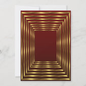 Elegant 50th Birthday Party Burgundy Gold Black Kaart (Achterkant)