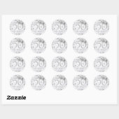 Elegant 50th Birthday Party Glam Marble Silver Ronde Sticker (Vel)