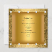 Elegant 50th Birthday Party Piano Kaart (Achterkant)