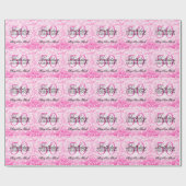 Elegant 50th Birthday Party Pink Glitter Lights Cadeaupapier (Vlak)
