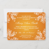 Elegant 50th Birthday Party  Swirls 2 Orang Kaart (Voorkant)