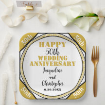 Elegant 50th Gold Wedding Jubileum