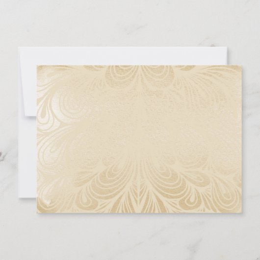 Elegant 50th Gold Wedding Jubileum Uitnodiging (Achterkant)