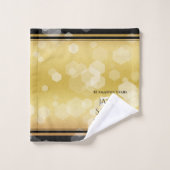 Elegant 50th Golden Wedding Jubileum Bad Handdoek (Wasdoekje)