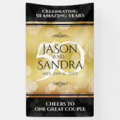 Elegant 50th Golden Wedding Jubileum Banner (Verticaal)