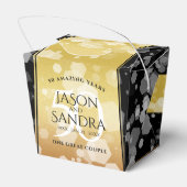 Elegant 50th Golden Wedding Jubileum Bedankdoosjes (Achterkant)