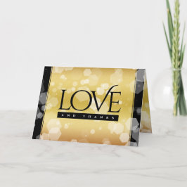 Elegant 50th Golden Wedding Jubileum Bedankkaart