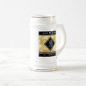 Elegant 50th Golden Wedding Jubileum Bierpul (Voorkant rechts)