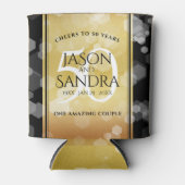 Elegant 50th Golden Wedding Jubileum Blikjeskoeler (Voorkant)