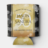 Elegant 50th Golden Wedding Jubileum Blikjeskoeler (Achterkant)