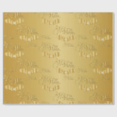 Elegant 50th Golden Wedding Jubileum Cadeaupapier (Vlak)