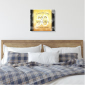 Elegant 50th Golden Wedding Jubileum Canvas Afdruk (Insitu (Slaapkamer))