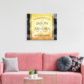 Elegant 50th Golden Wedding Jubileum Canvas Afdruk (Insitu (Woonkamer))