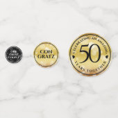 Elegant 50th Golden Wedding Jubileum Confetti (Voorkanten)