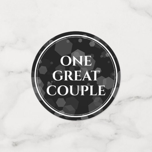 Elegant 50th Golden Wedding Jubileum Confetti (Kleine voorkant)