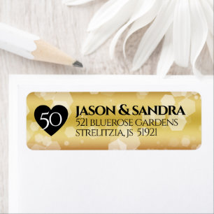Elegant 50th Golden Wedding Jubileum Etiket
