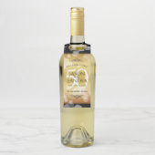 Elegant 50th Golden Wedding Jubileum Flessenhanger (Op fles)