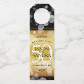 Elegant 50th Golden Wedding Jubileum Flessenhanger (Voorkant)