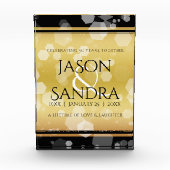 Elegant 50th Golden Wedding Jubileum Fotoblokken (Voorkant)