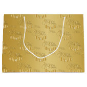 Elegant 50th Golden Wedding Jubileum Groot Cadeauzakje (Voorkant)