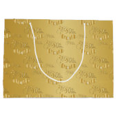 Elegant 50th Golden Wedding Jubileum Groot Cadeauzakje (Achterkant)