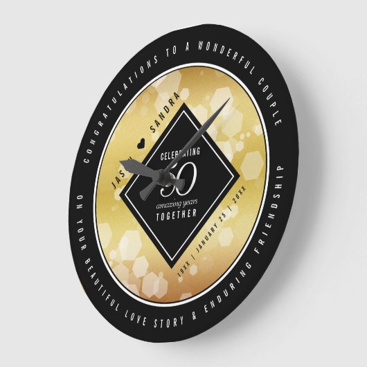 Elegant 50th Golden Wedding Jubileum Grote Klok (Hoek)