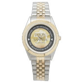 Elegant 50th Golden Wedding Jubileum Horloge (Voorkant)