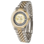 Elegant 50th Golden Wedding Jubileum Horloge (Gekanteld)