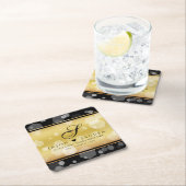 Elegant 50th Golden Wedding Jubileum Kartonnen Onderzetters (Insitu)