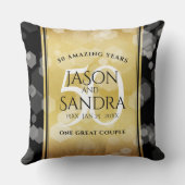 Elegant 50th Golden Wedding Jubileum Kussen (Achterkant)