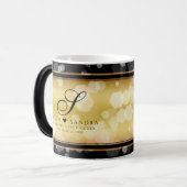 Elegant 50th Golden Wedding Jubileum Magische Mok (Voorkant links)