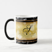 Elegant 50th Golden Wedding Jubileum Magische Mok (Links)