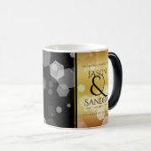 Elegant 50th Golden Wedding Jubileum Magische Mok (Voorkant rechts)