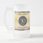 Elegant 50th Golden Wedding Jubileum Matglas Bierpul (Links)