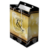 Elegant 50th Golden Wedding Jubileum Medium Cadeauzakje (Achterkant Gekanteld)