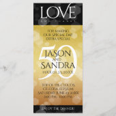 Elegant 50th Golden Wedding Jubileum Menu (Achterkant)