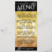 Elegant 50th Golden Wedding Jubileum Menu (Voorkant)