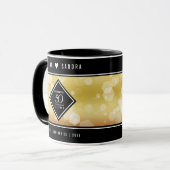 Elegant 50th Golden Wedding Jubileum Mok (Voorkant links)