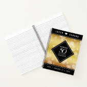 Elegant 50th Golden Wedding Jubileum Notitieboek (Binnen)