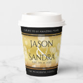 Elegant 50th Golden Wedding Jubileum Papieren Bekers (Achterkant)