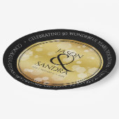 Elegant 50th Golden Wedding Jubileum Papieren Bordje (Gekanteld)